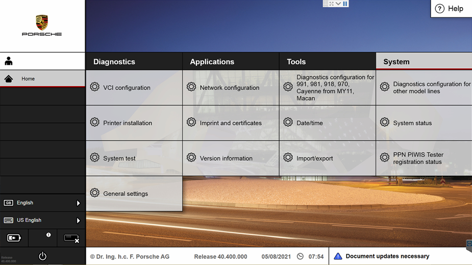Porsche PIWIS 3 (PT3) Diagnostic Software for VAS6154/PT3G with Developer & Engineering Mode v41.600