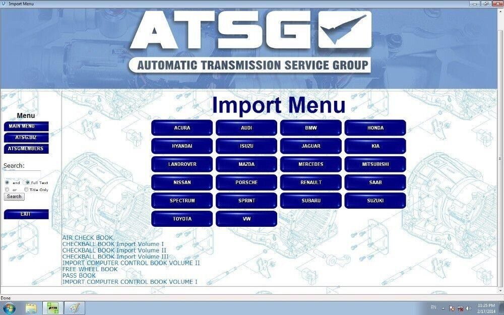 ATGS FULL software Automatic Transmissions service group