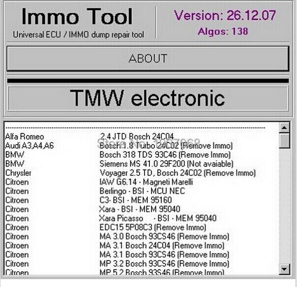 IMMO TOOL V26.12.2007